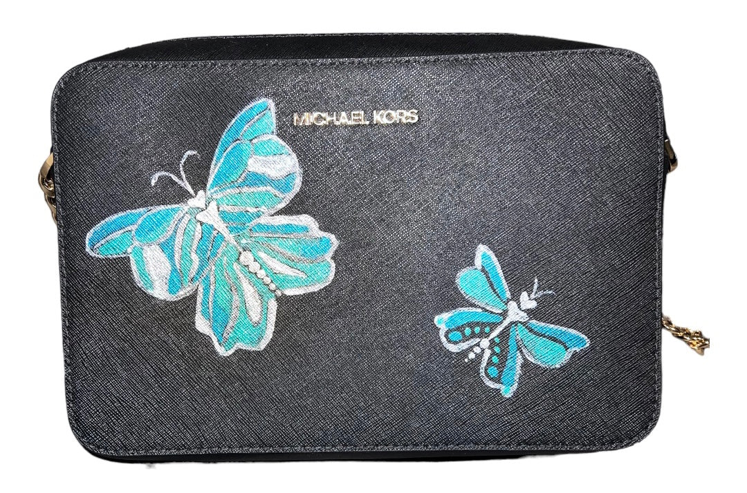 Michael Kors Hand Painted Cross Body Purse