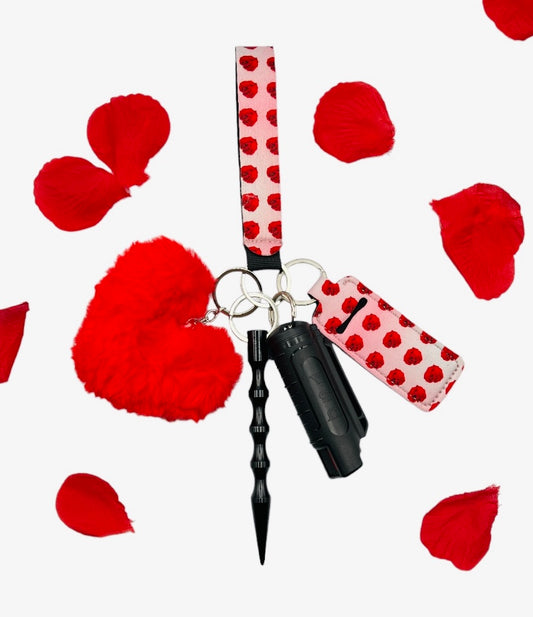 SCARLET ROSE SELF DEFENSE KEYCHAIN