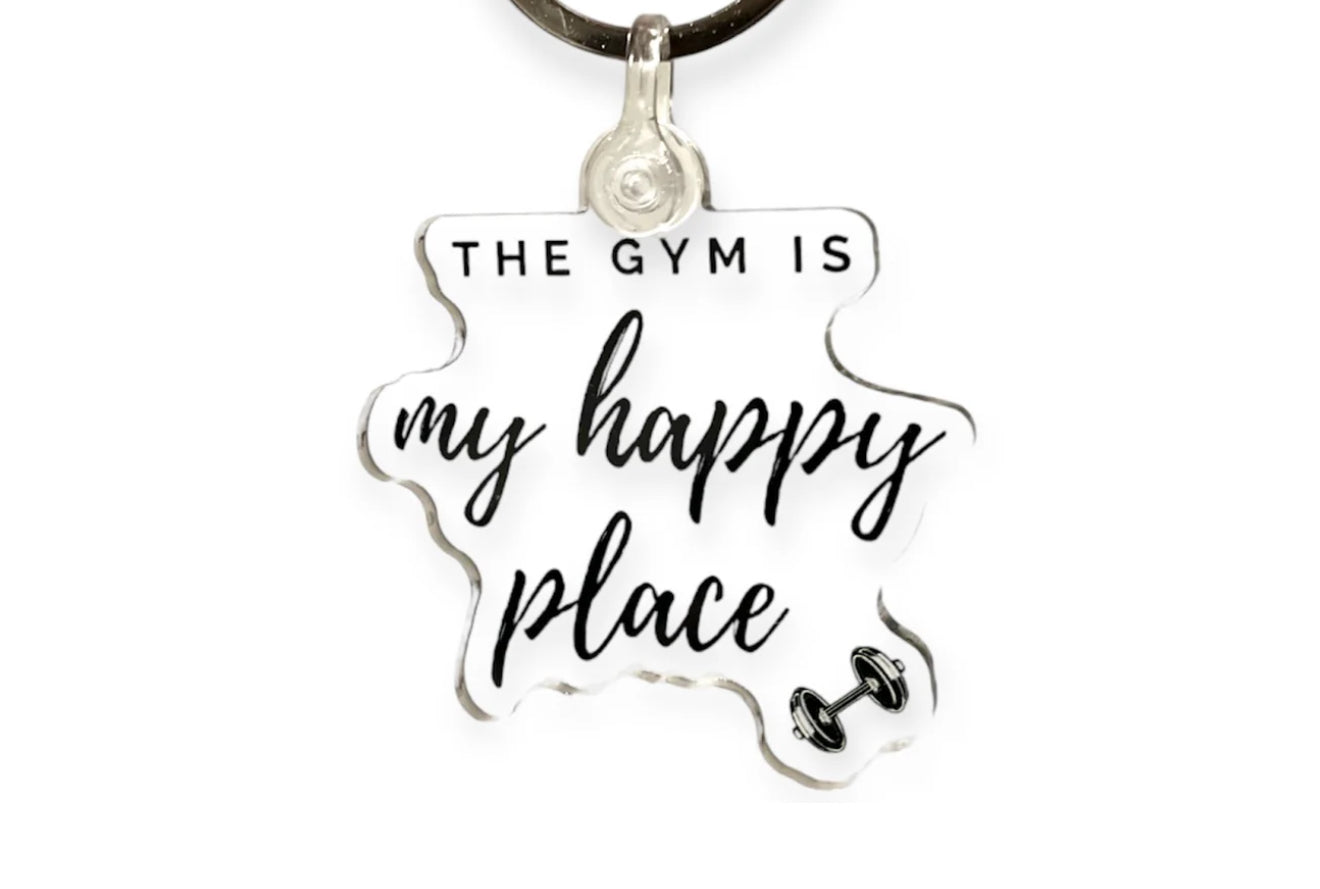 Gym is My Happy Place Keychain
